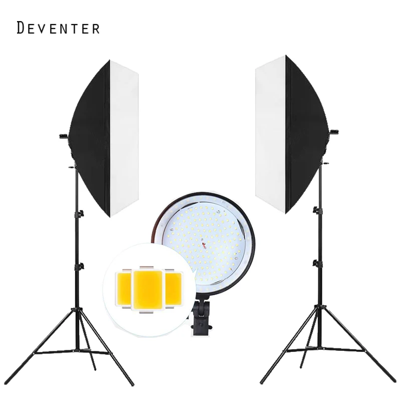 

288 PCS LED Bulb Photo studio Softbox kit Photography lighting kit 5500K Camera & Photo Softbox Diffuser 2X 2M Light Stand