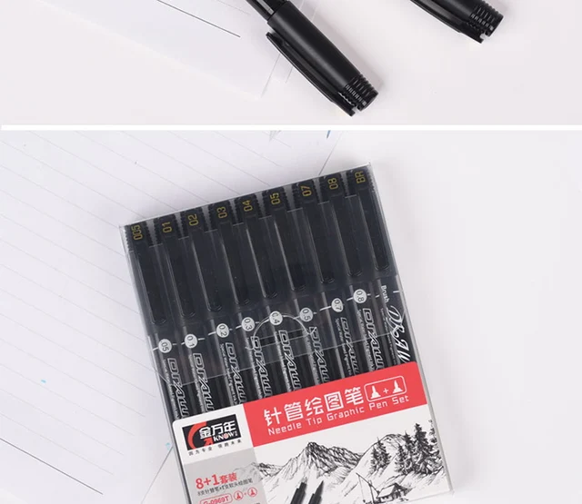 1 Pc The Best Quality Black Technical Graphic Fine Line Drawing Pen Sketch  Ink Marker Pens 0.05-0.8mm For Hook Line Painting Pen - Art Markers -  AliExpress