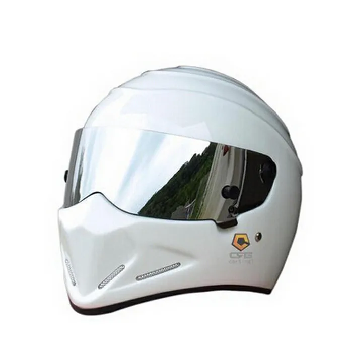 

StarWars motorcycle helmet FRP SIMPSON, Star Wars pig helmet ATV - 4 Stig. White