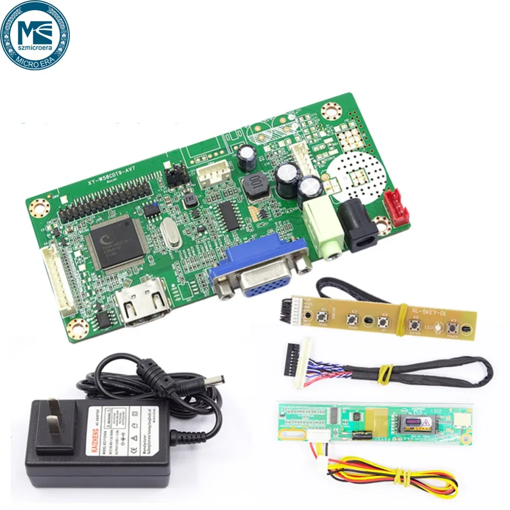 

58C notebook LCD screen modified HD HDMI display VGA driver board retrofit kit with sound function Notebook LCD driver board kit