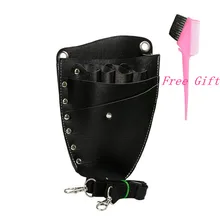 Новейшие профессиональные кожаные сумки для ножниц Чехол поясная сумка карман держатель инструменты для укладки волос парикмахерские инструменты аксессуары сумка