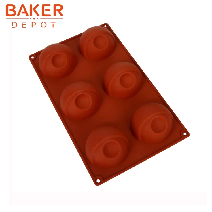 BAKER DEPOT 6 cavity Eyeball shape silicone mold for handmade soap jello pudding pastry Molds dessert | Дом и сад