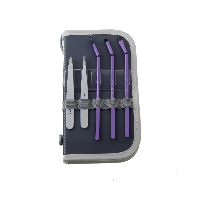 

5Pcs Best Professional Makeup Cosmetic Eyebrow Set Kit Include Eye Brow Tweezer Slanted Brow Spoolie Arch Definer Brow Brush