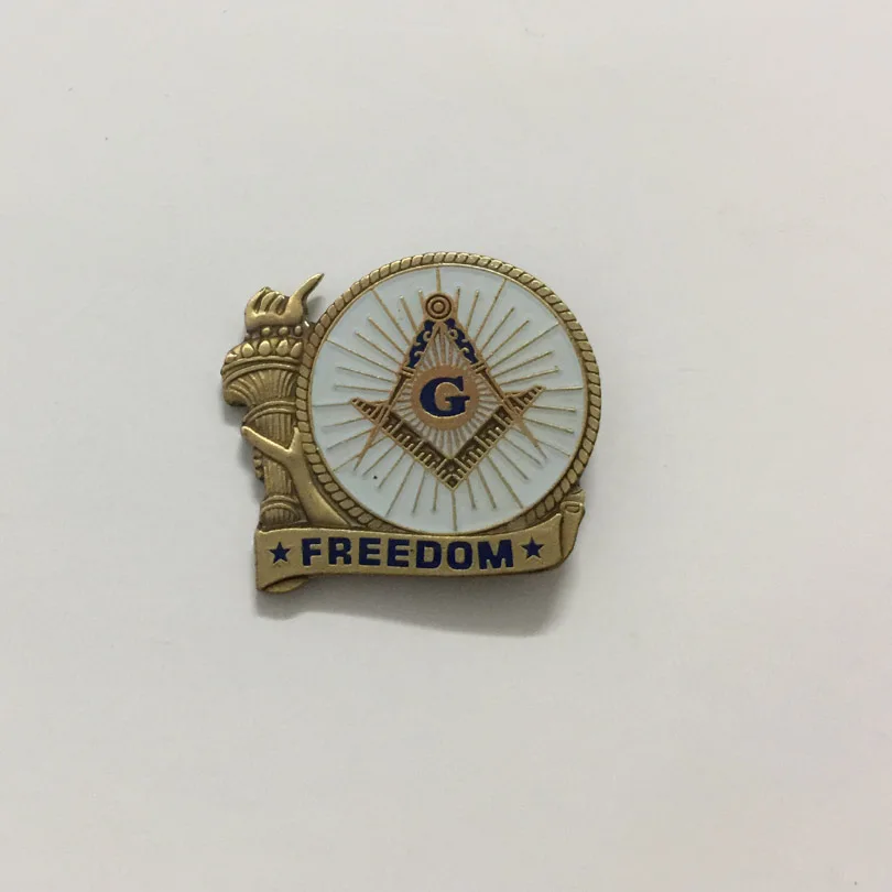 

Masonic Freedom Liberty Arm One Inch Wide Antique Bronze Lapel Pin and Brooch Freemasonry Pins Badges for the Lodge