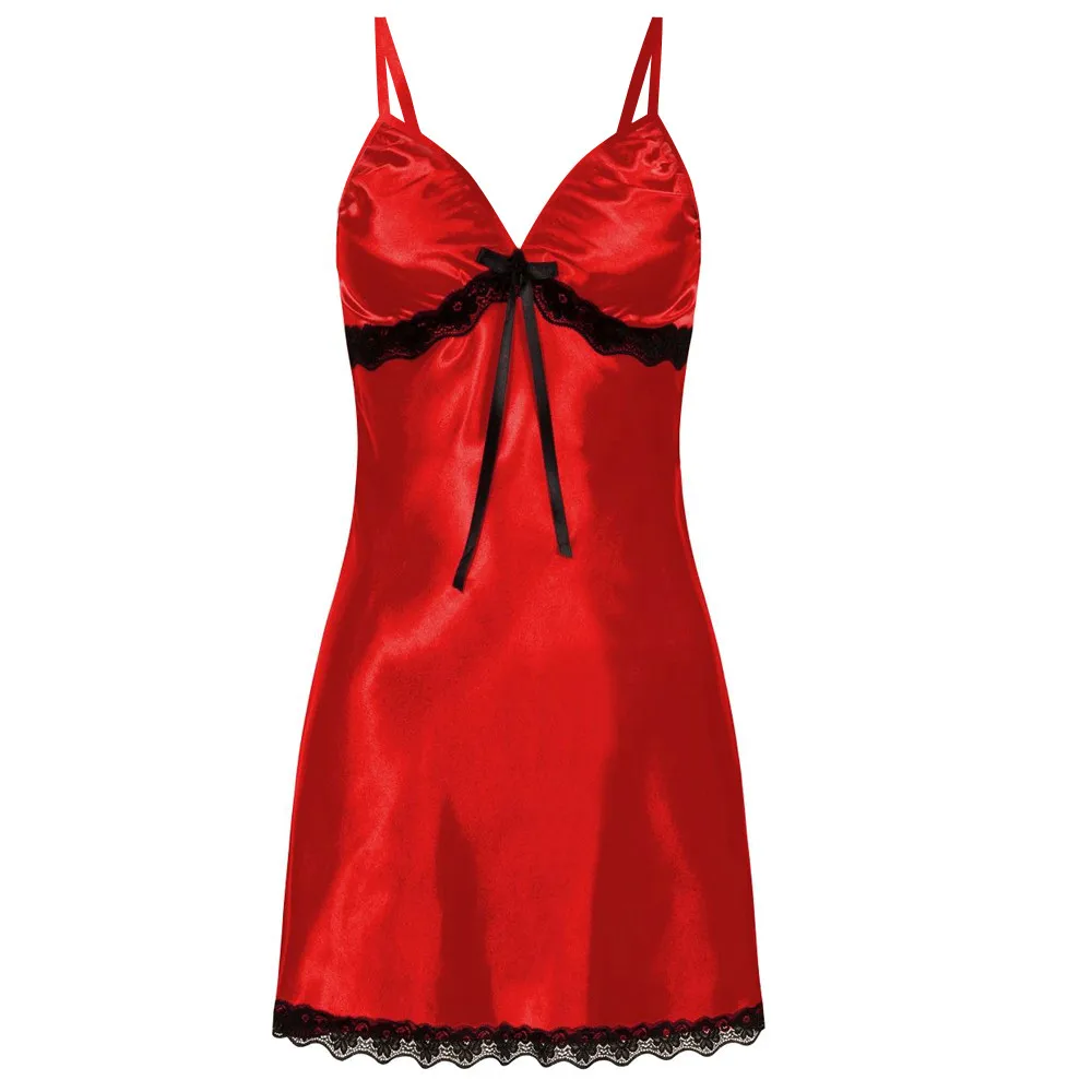 

sexy lingerie Women Nightedress Plus Size S-3XL Lace Bow Lingerie Babydoll Nightwear Sexy Sleepwear lingerie sexy hot erotic 50*