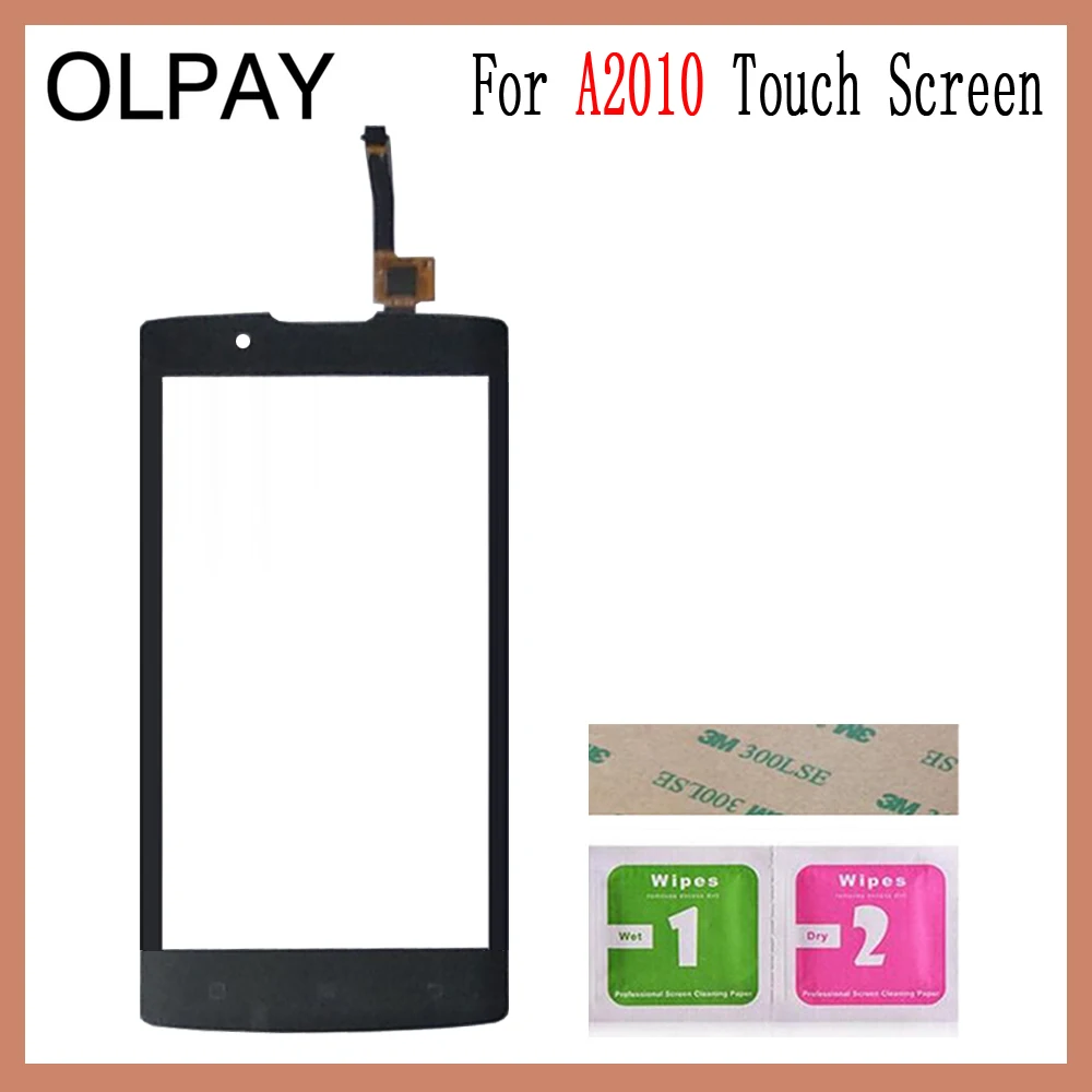 OLPAY 4,5 ''для lenovo A2010 A 2010 сенсорный экран стекло дигитайзер панель объектив сенсор стекло Бесплатный клей и салфетки