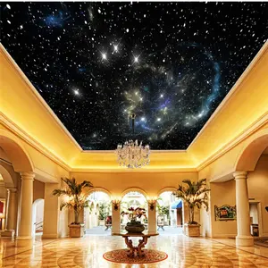 Ciel Nocturne Plafond Papier peint 3D Star Nebula Galaxy thème murales pour revêtement mural