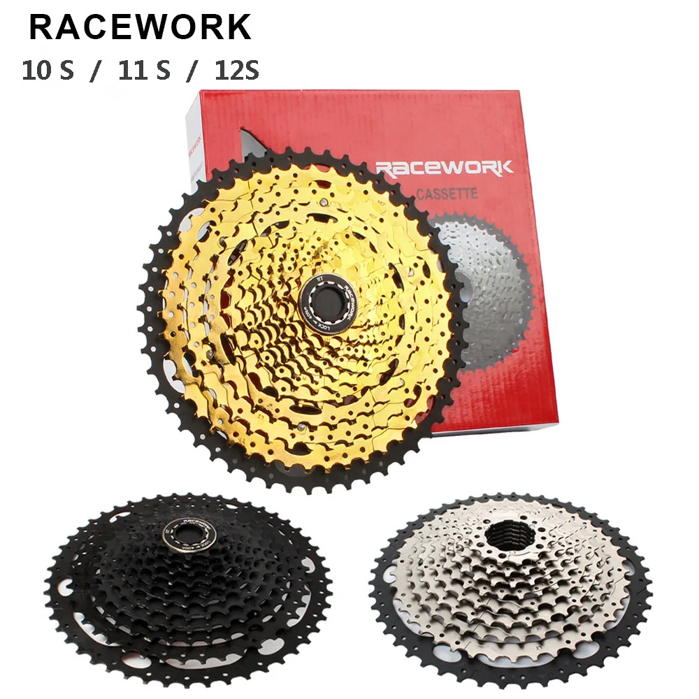 RACEWORK 11-42T 11-46T 11-50T 11-52T 10s 11s 12s скоростной горный велосипед кассета 42T 46T 50T 52T маховик черное золото