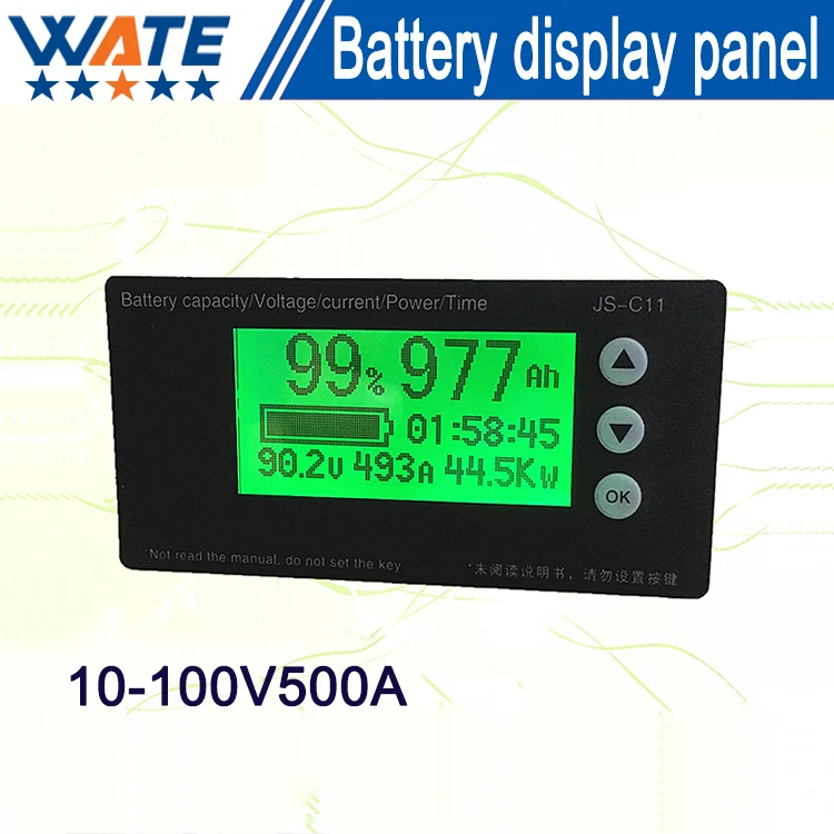 

10-100V 500A Lifepo4 battery capacity meter coulombmeter battery capacity display board Free shipping