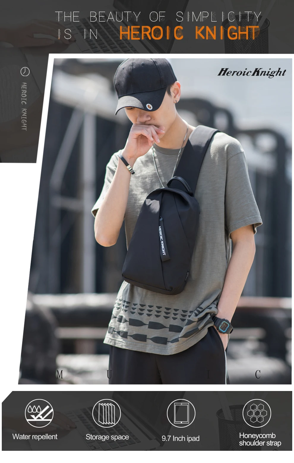 multifuncional sacos crossbody 9.7inchs almofada pacote de
