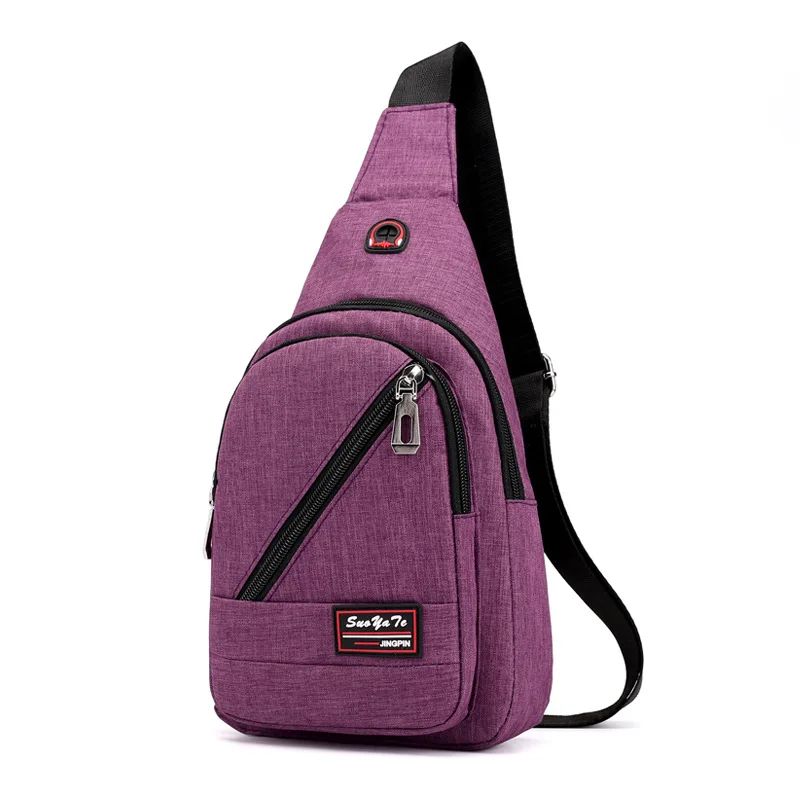 

Chest bag for men women casual sports canvas shoulder Messenger bag