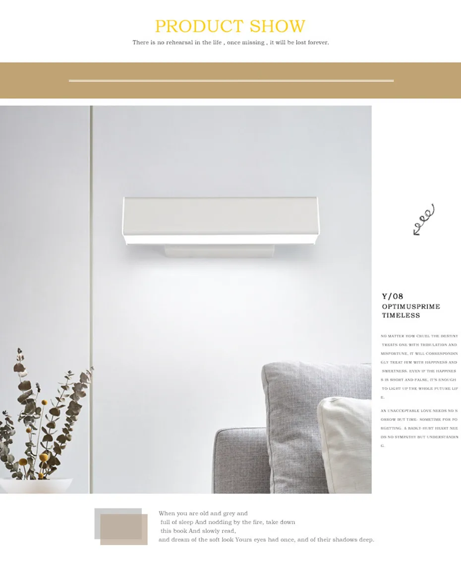 Современный скандинавский настенный светильник светодиодный алюминиевый наружный закрытый Ip65 светодиодный вращающийся светодиодный настенный светильник для лестницы прикроватный светильник для спальни ванной комнаты