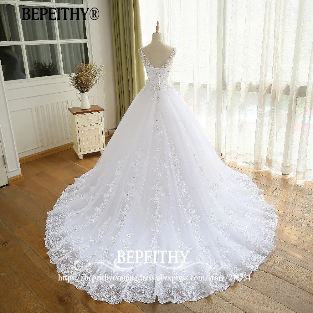 Gorgeous Wedding Dress With Lace Vestido De Novia Princesa Vintage Wedding Dresses Real Image Ball Bridal Gown 2022 For Women