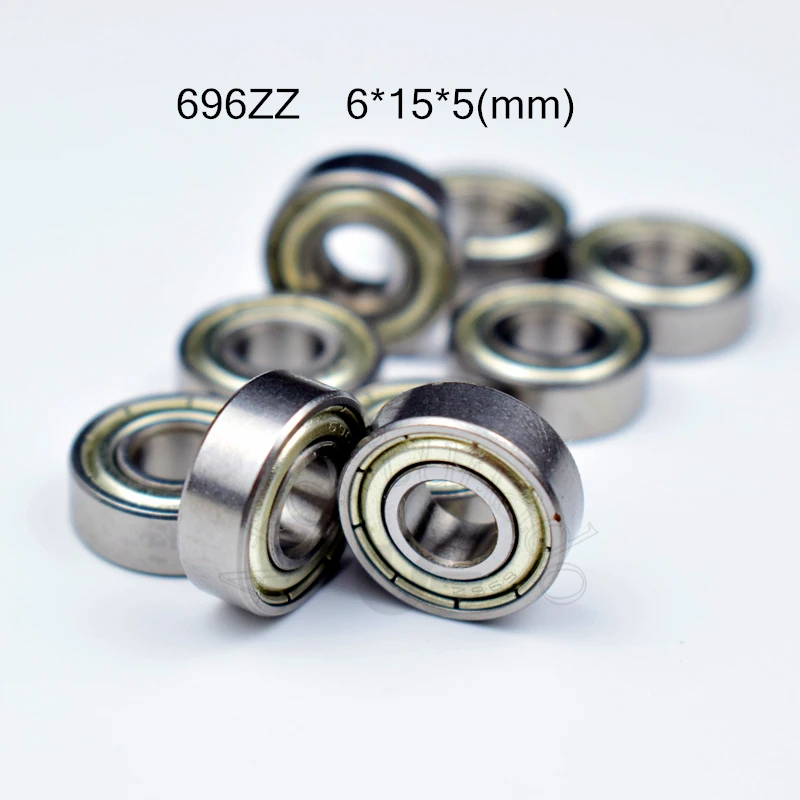 

696ZZ 6*15*5(mm) 10pieces free shipping bearings 10pcs metal Sealed Miniature Mini Bearing 696 696Z 696ZZ chrome steel bearing