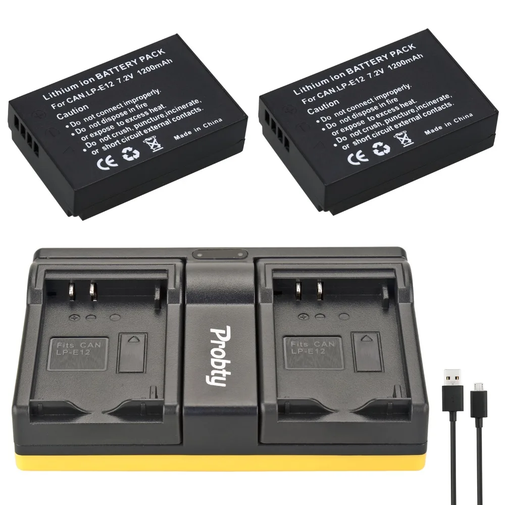 LP-E12 Battery Charger for CANON EOS 100D EOS M M2 M10 Rebel SL1 Kiss X7