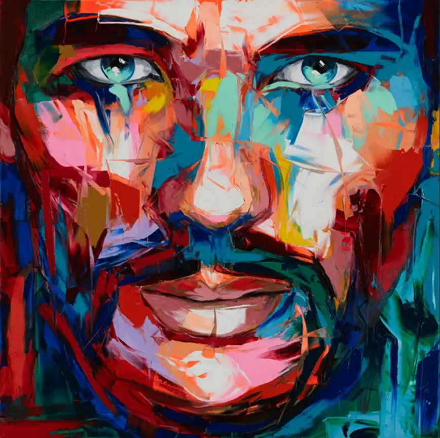 Nielly Франсуаза Искусство ручная роспись людей лицо картина маслом на холсте для декора стен абстрактный нож Мэрилин Монро лицо - Цвет: 5