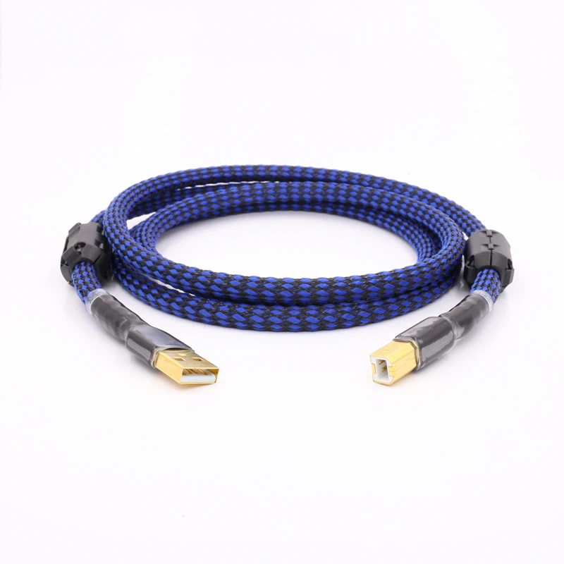 2/3/5ft Gold plated Audiophile USB DAC Cable A to B OCC Audio Hifi