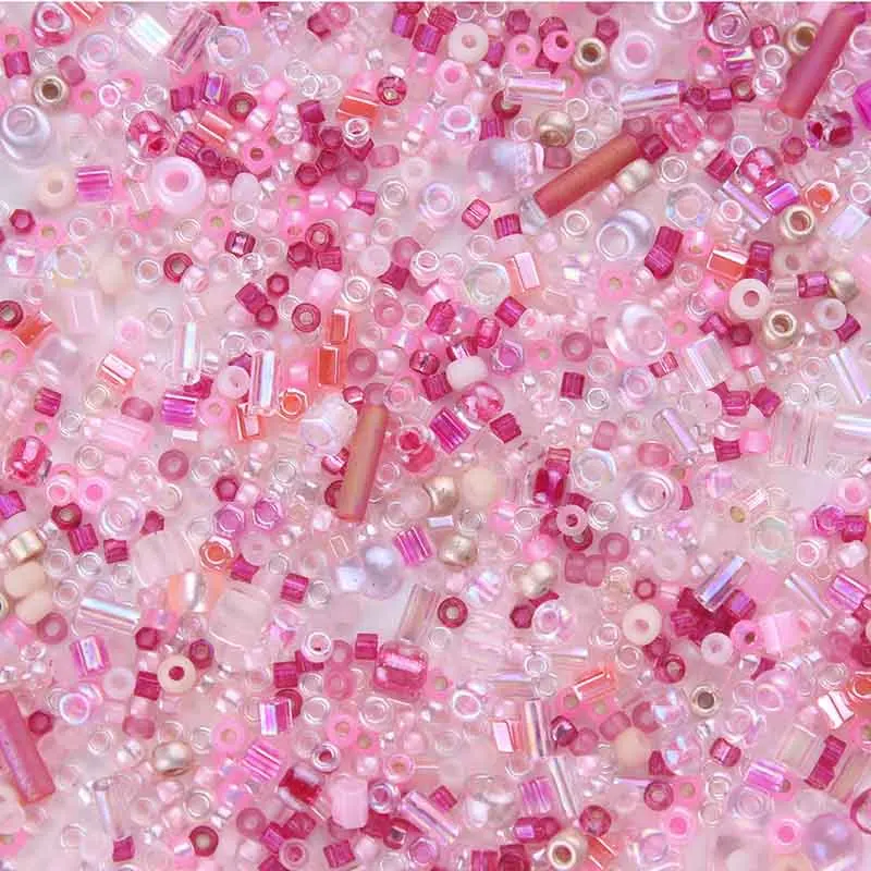 Taidian Ассорти микс-розового, красного, розового цвета и Seedbeads Rocailles идеальные розовые прозрачные бусины суп Seedbeads 5/10 г/лот DIY бисером - Цвет: 3114 10grams
