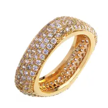 DC1989 Mujeres Wedding Band Anillos Esquinas Redondas Cuadrados Anillo de Rodio o oro Plateado Zirconia Cúbico Sintético Tasa Líder de Tamaños 5 a 10