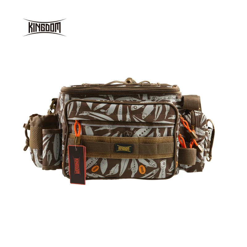 

Kingdom fishing Waterproof Fishing Bag Multifunctional Outdoor Adjustable Sided Waist Shoulder Carry Strap Waist Pack lyb-13