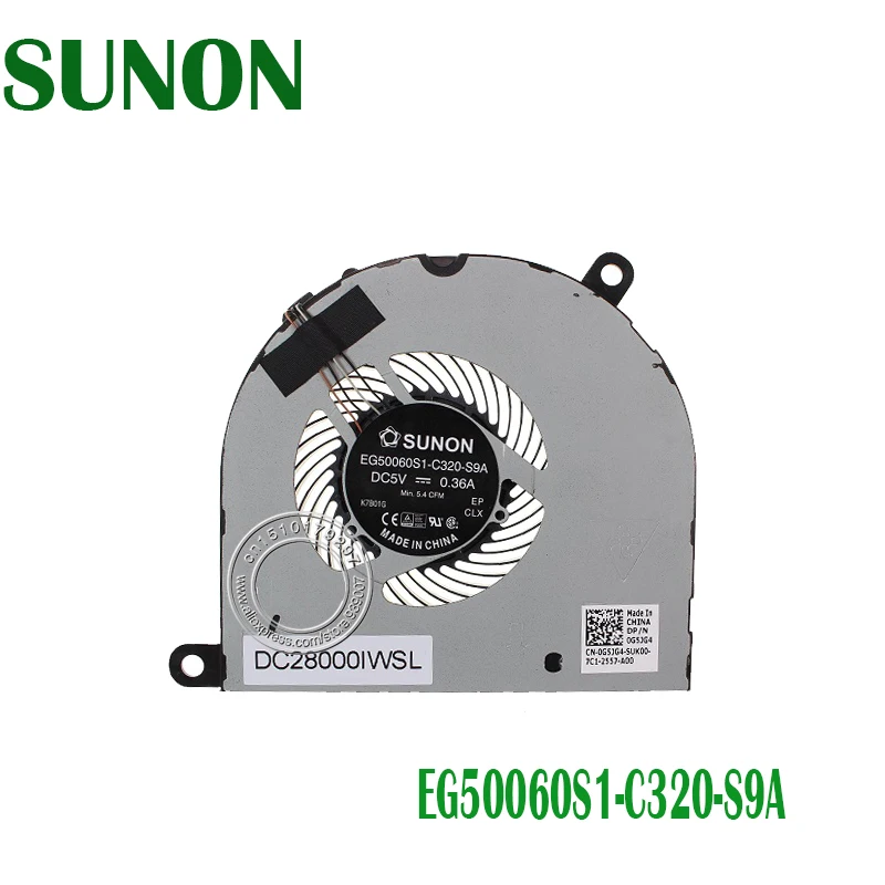 SUNON Процессор вентилятор охлаждения для ноутбука DELL Latitude 5480 0G5JG4 CN G5JG4 DC28000IWSL EG50060S1