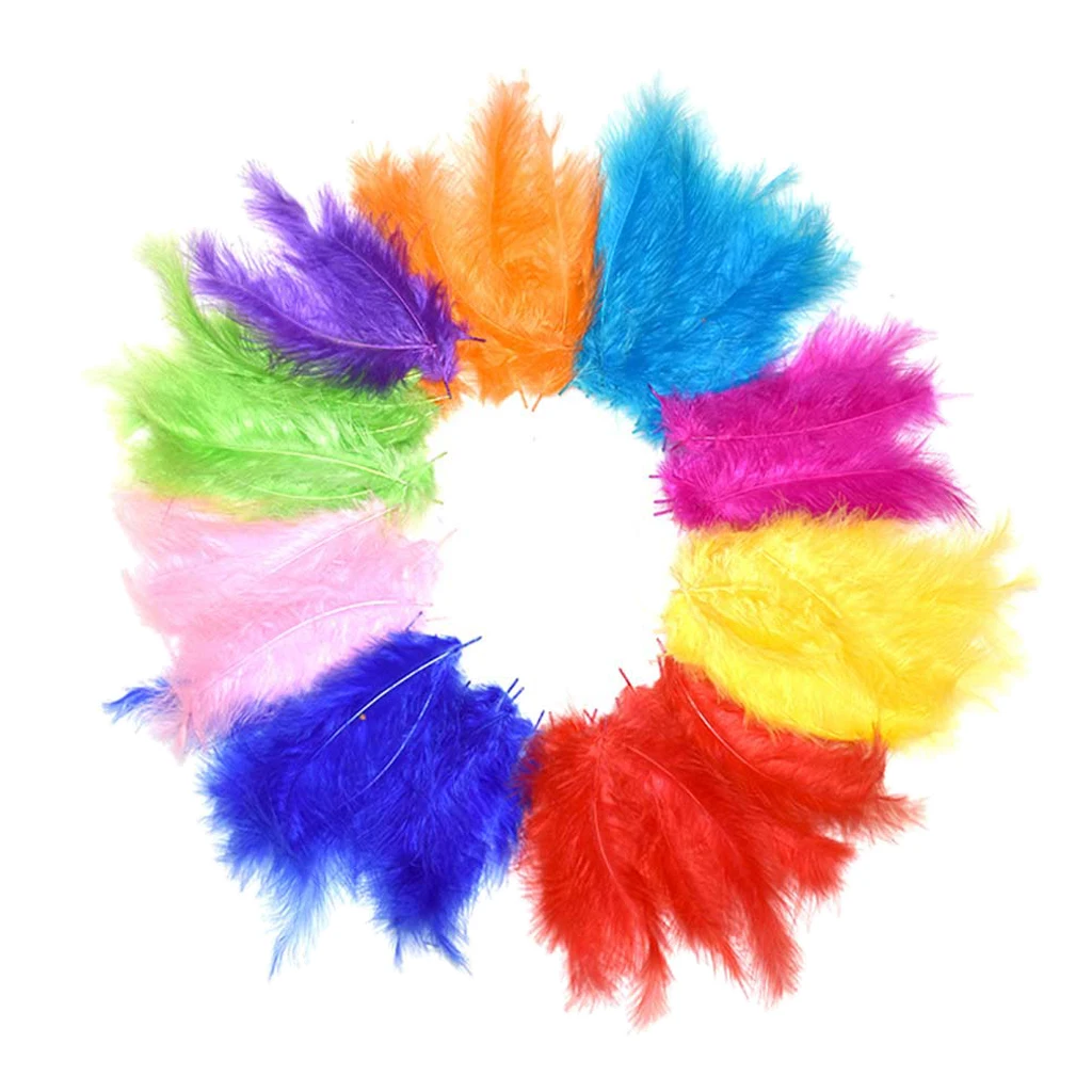 100pcs DIY Craft Feather Bobo Feather Ornaments Balloon Accessory Purple Scrapbooking Embellishments  DIY Apparel Sewing