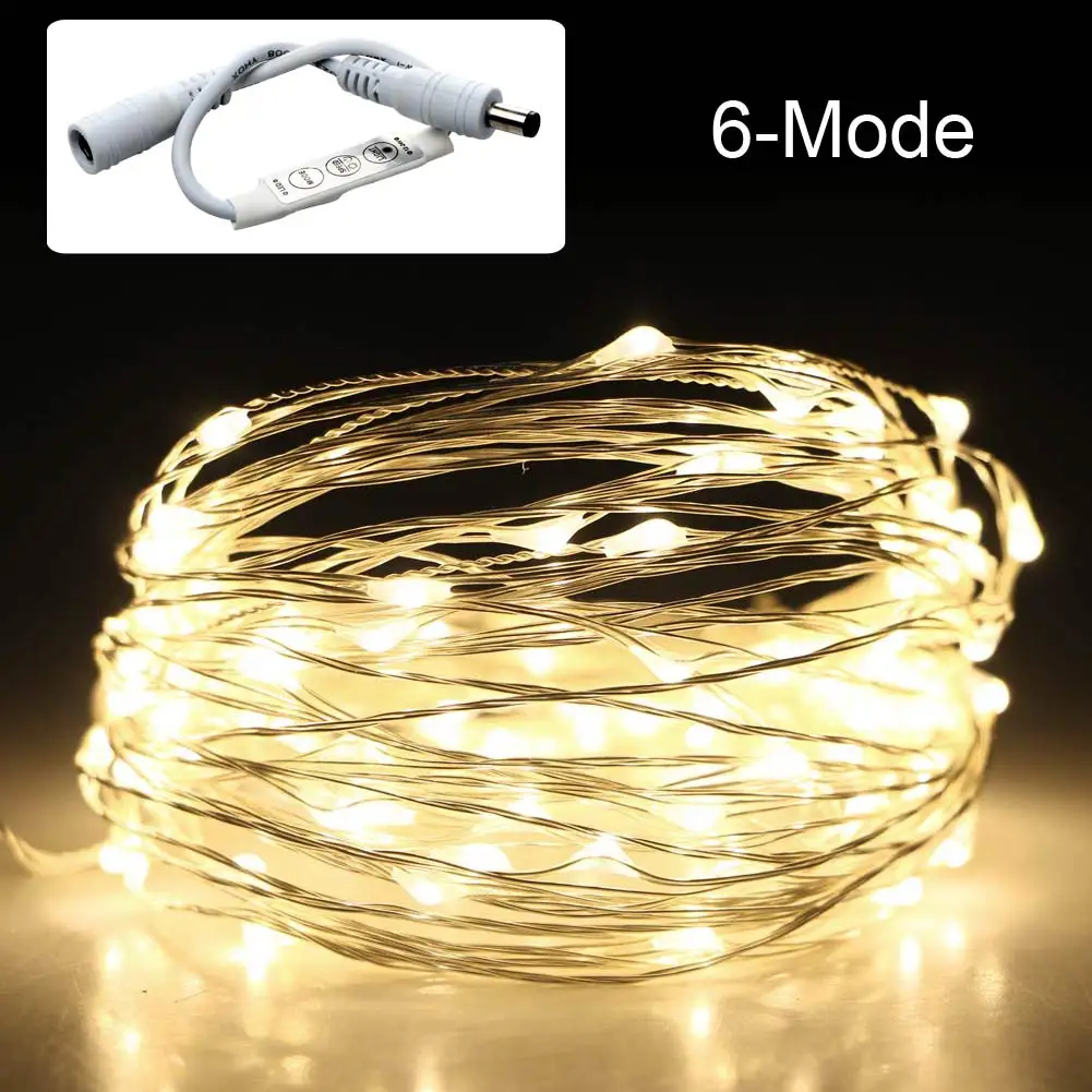 New 10M LED String lights with Dimming Controller Waterproof Holiday lighting For Fairy Christmas Tree Wedding Party Decoration