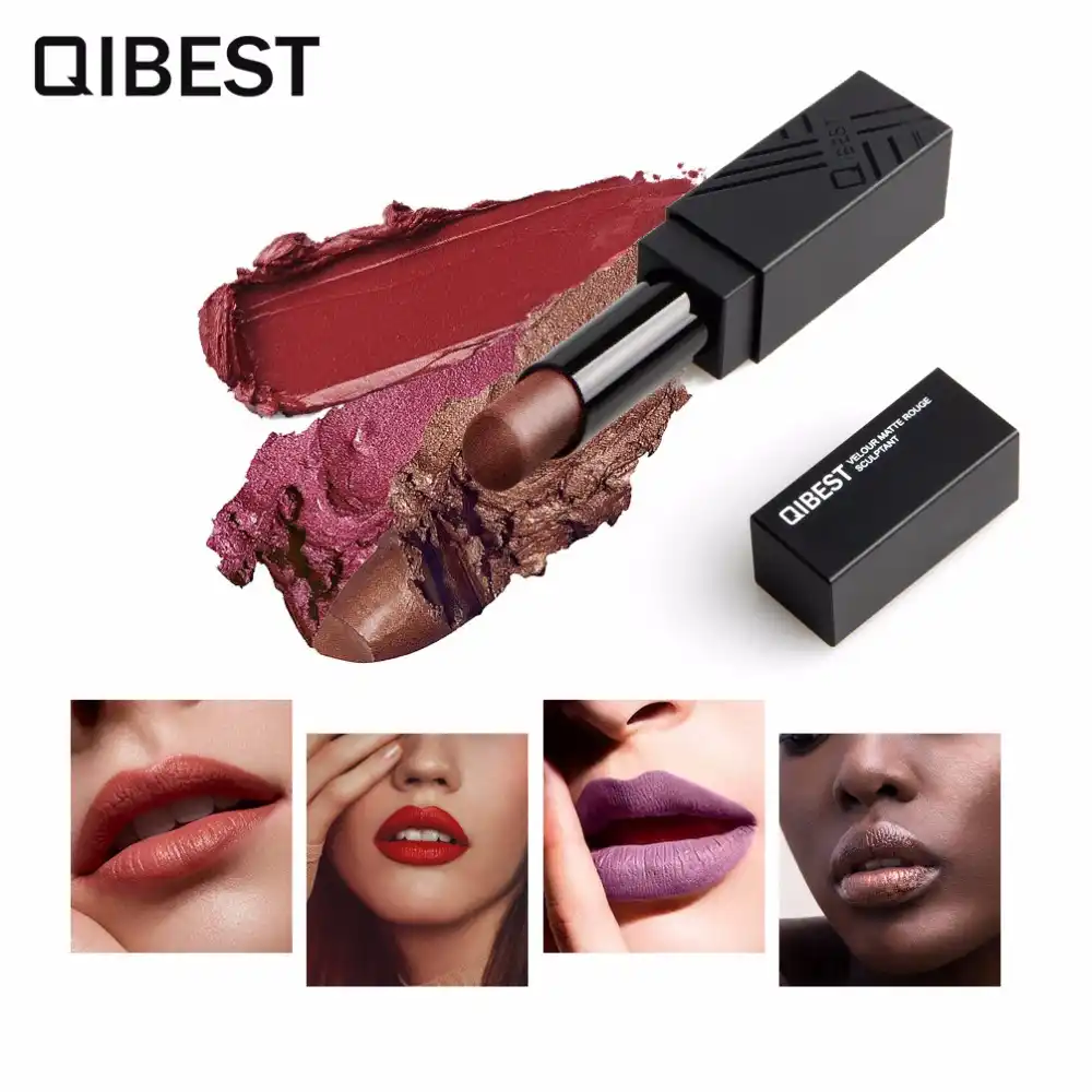Qibest Brand Soft Texture Matte Lipstick Makeup Upgrade