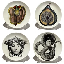 Тарелки Fornasetti Art beauty Face SKULL Custom Los Platos для художественной спальни модные украшения для дома, кафе художественное декоративное блюдо