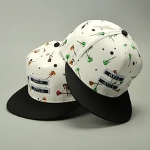 Модная новинка, бейсболка, хлопок, лен, гитара, граффити, принт, для досуга, для женщин, мужчин, хип-хоп, бейсболка, регулируемая, плоская шляпа