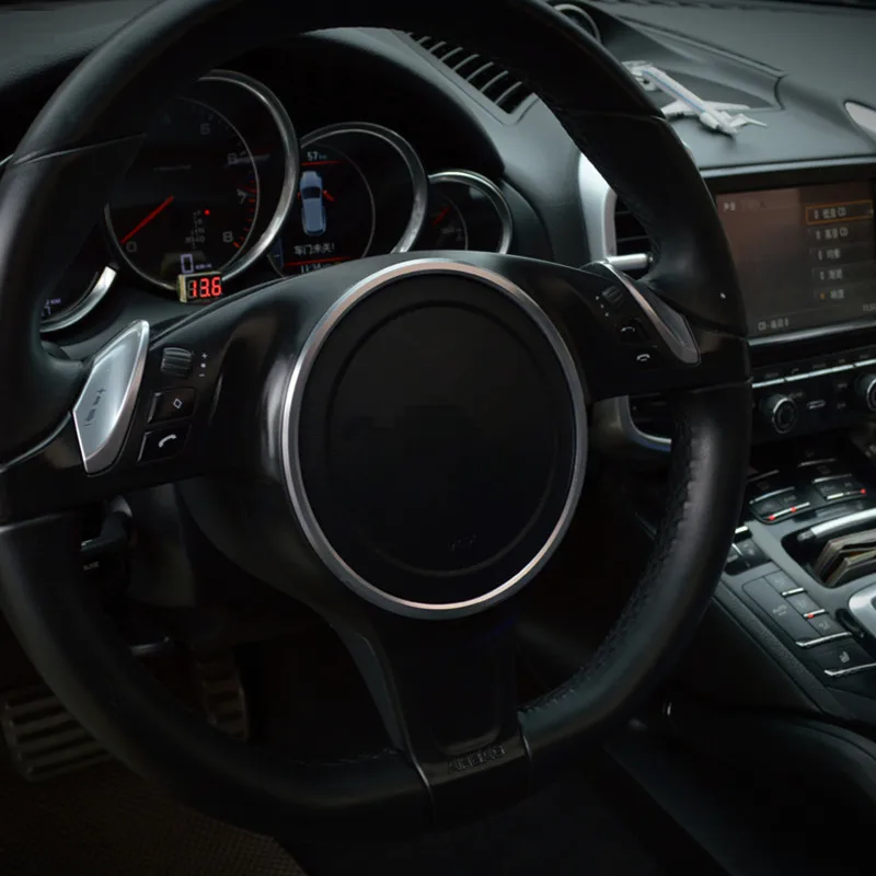 Стайлинг автомобиля руль круг украшение наклейка отделка для Porsche Panamera Cayenne