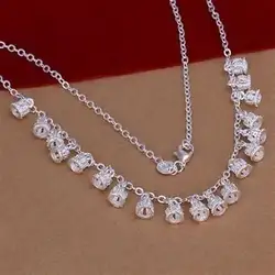 XLN135 оптовая продажа, с посеребрением ожерелье, заводская цена 925 тисненый модное ювелирная диадема ожерелье/ahxaizea
