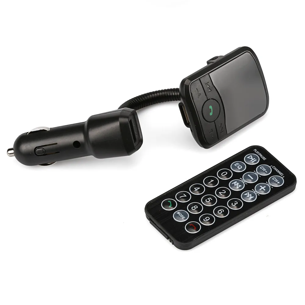 Высокое качество lcd автомобильный комплект MP3 Bluetooth плеер fm-передатчик модулятор SD MMC USB пульт дистанционного управления черный комплект 5 в ABS