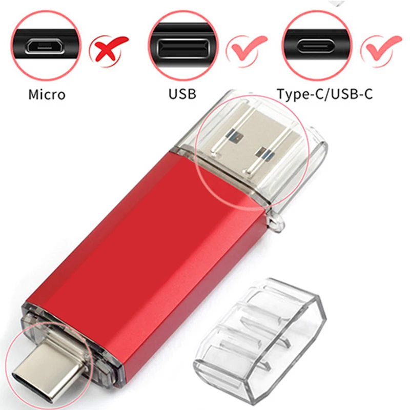 

Type C Flash drive 16GB 32GB 64GB 128GB USB Memory Stick Compatible for USB C Cell Phones, Tablet, PC , MacBook U Disk
