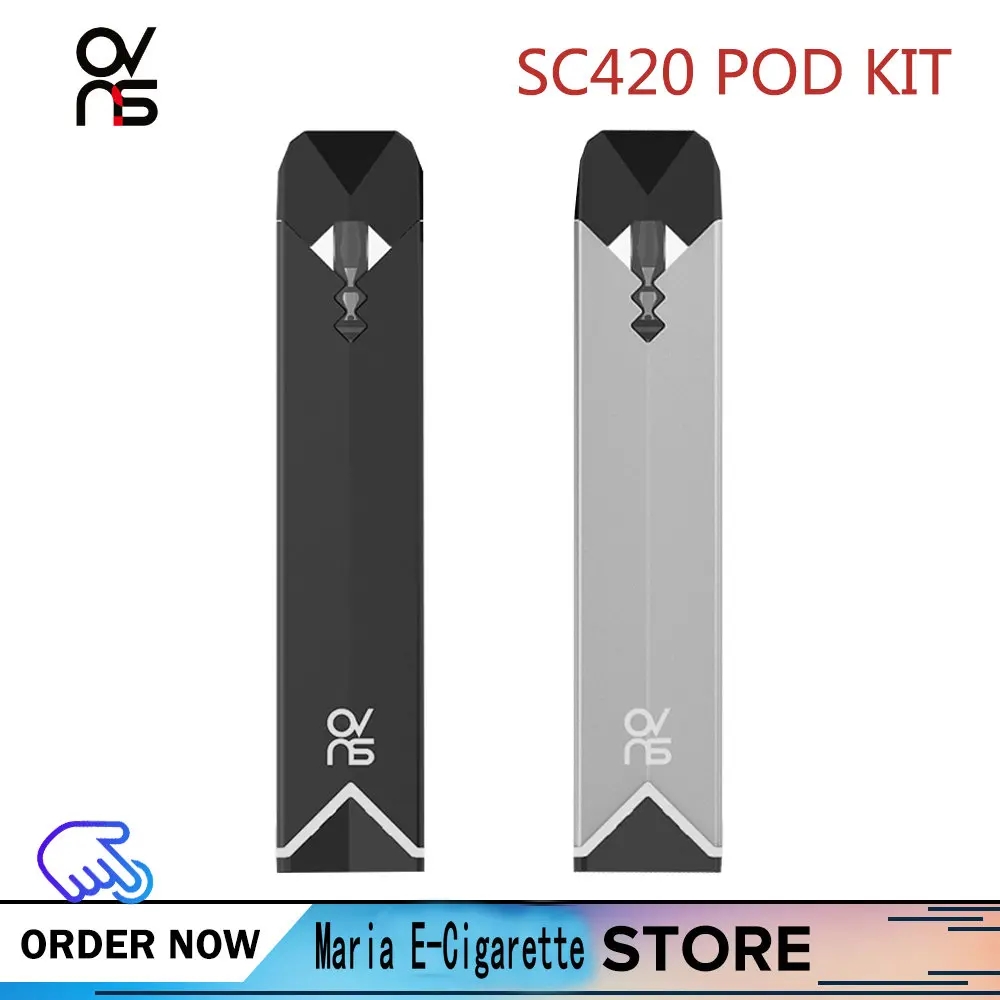 

Original SC420 3PCS PodS/BOX,Vape Kit 1.0ml Pod Cartridge 1.4ohm Ceramic 400mah built in battery LED Vaporize E Cigarette E Cig