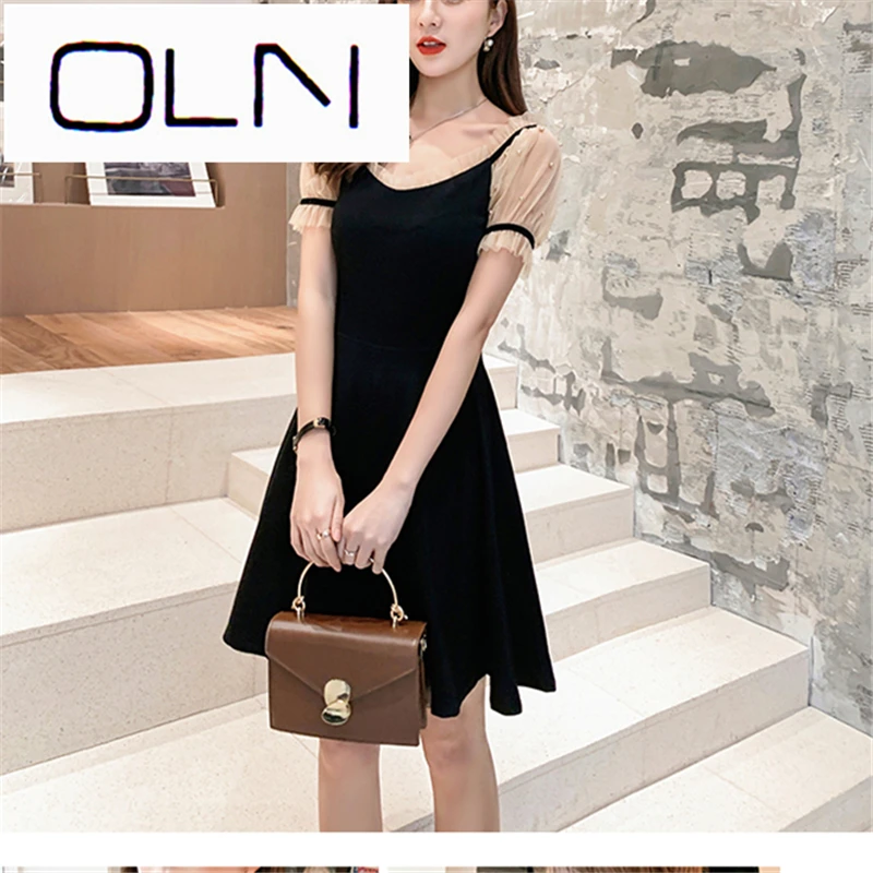 Vestidos корейское платье oln летнее французское ретро новая Талия темперамент