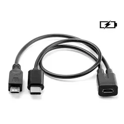 Micro USB 3.1 Тип-C заряжать два мобильных устройства с USB-C & Micro-B интерфейса В то же время