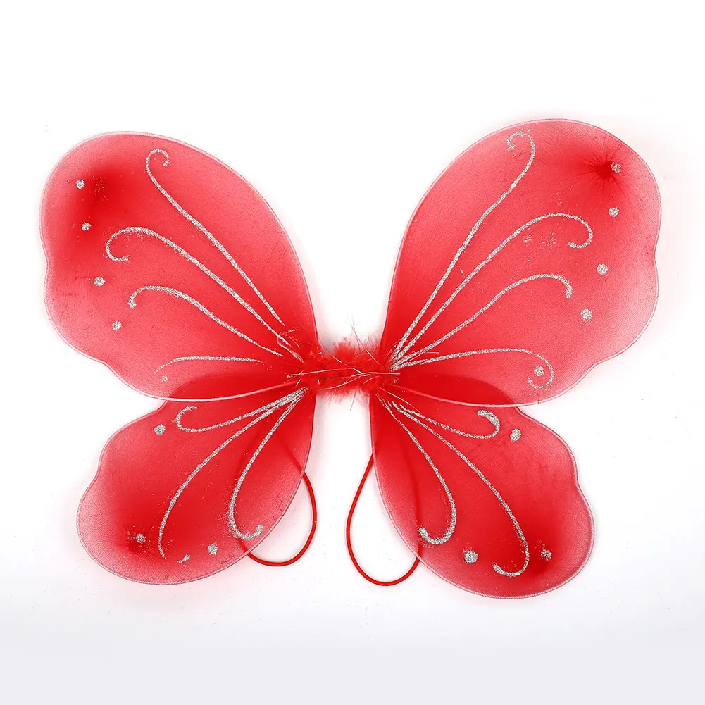 Крылья бабочки платье красивый эльф крыло Феи подарок 10 цветов костюм для взрослых - Цвет: Red