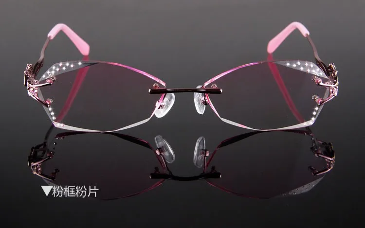 Очки по рецепту, женские очки без оправы, индивидуальные очки для близорукости, дальнозоркости, прогрессивные оптические очки 62