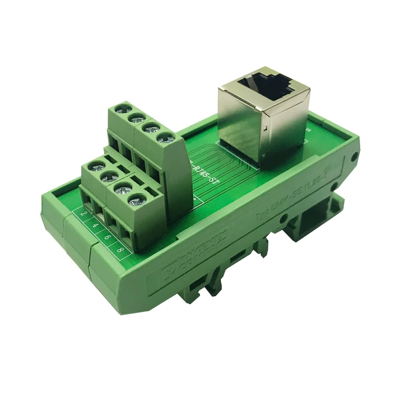 Вертикальная разрывная плата RJ45 RJ 45 Разветвитель адаптер для монтажа на Din