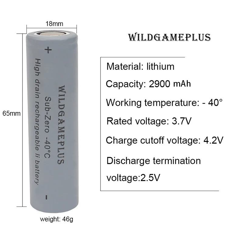 Wildgameplus Li Battery -40 degree Subzero version lithium battery for  outdoor Sport Low temperature environment 07