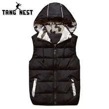 TANGNEST мужской жилет с капюшоном осень зима теплый модный жилет для мужчин четыре цвета толстый Азиатский размер M-4XL жилет MWB225