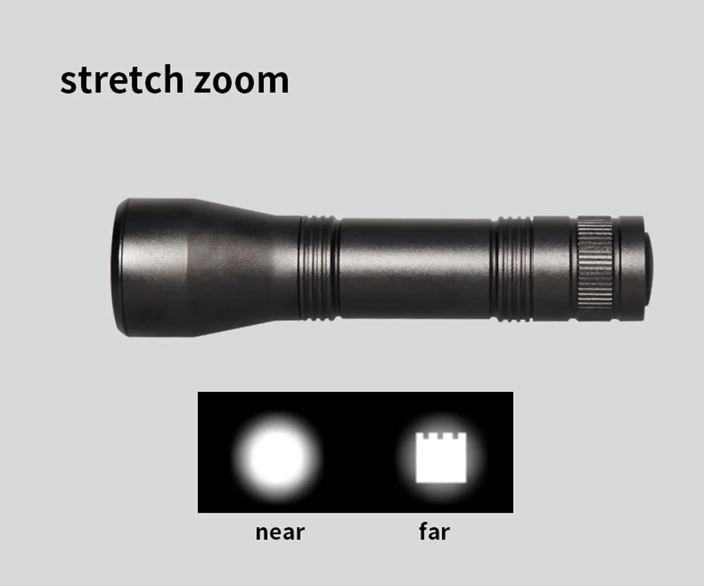 Cheap T6 Tactical Military LED Flashlight Torch Zoomable 5-Mode For 18650 Battery 18650  flash light torch cob pen light looplamp 3.0# 16