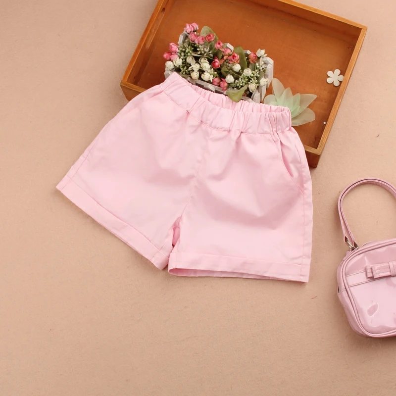 

new 2019 Summer girls shorts kids clothes children clothing cotton all-matched casusal shorts girls clothes 5 colors age 2-16Y