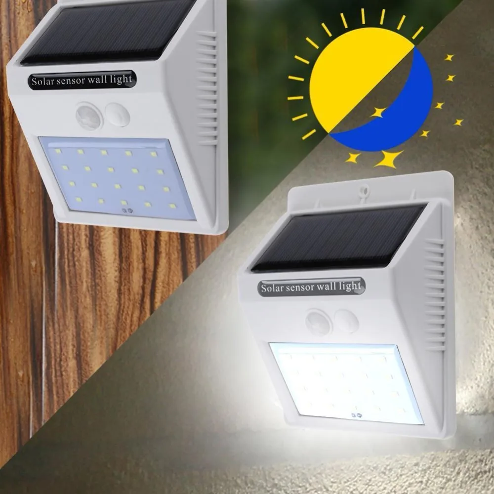 Солнечная лампа светодиодный настенный солнечный светильник Открытый охранный светильник ing Ночной светильник с датчиком движения детектор для сада задняя дверь шаг