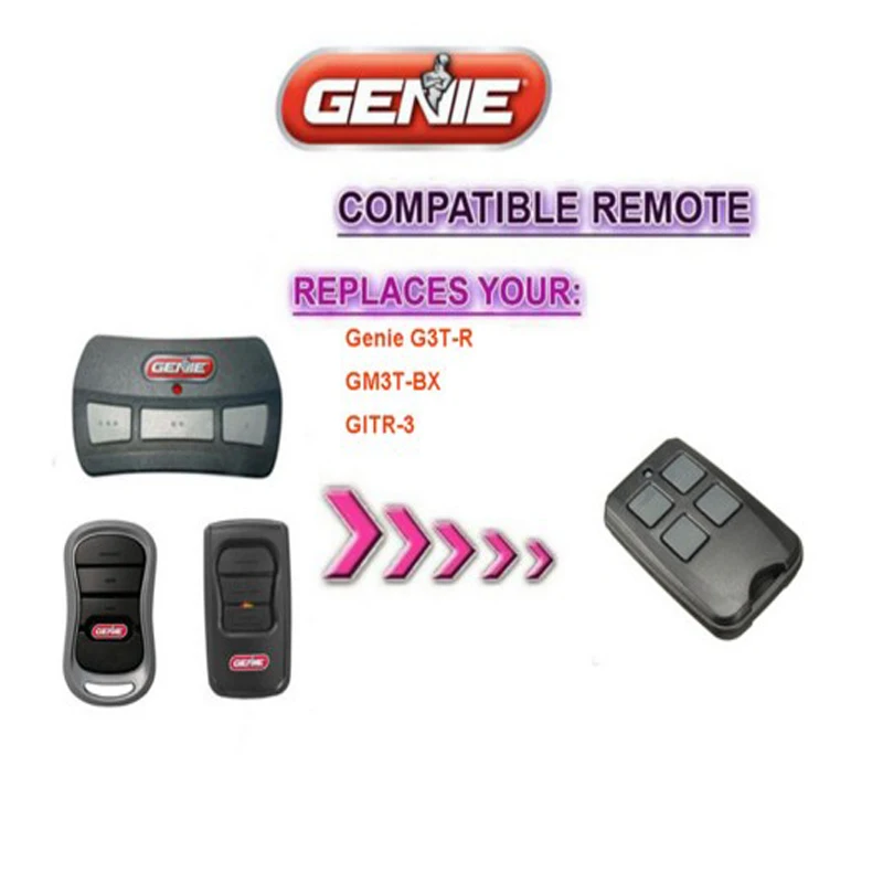 

25pcs FORCompatible Garage Gate Opener Remote Control For Genie G3T-BX 4 Button 315/390 MHz DHL free shipping