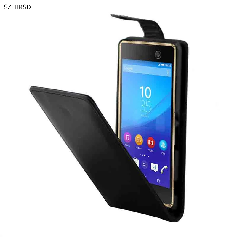 Винтаж Флип вверх и Подпушка кожаный чехол для Sony Xperia M5 Dual e5653 e5663 5.0 &quotТелефонные