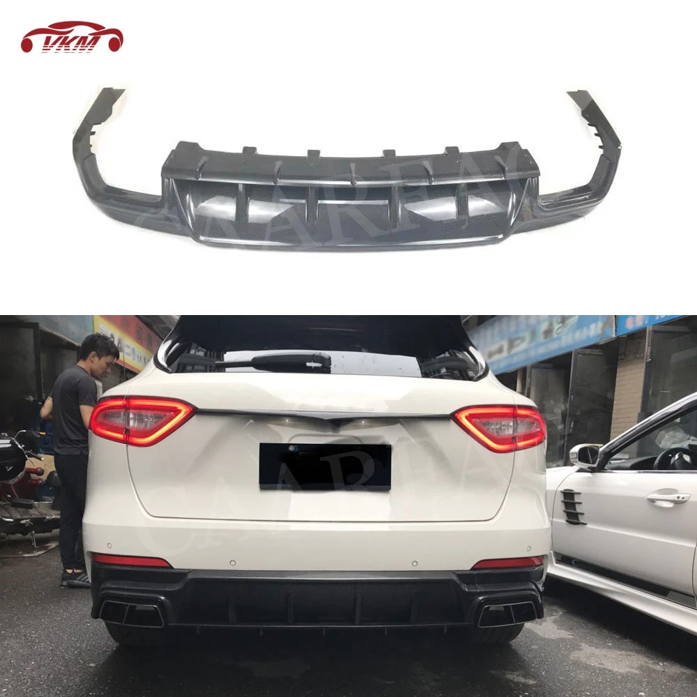

Carbon Fiber Rear Bumper Lip Diffuser Spoiler MS Style Fit For Maserati Levante 2016 2017 2018 2019 Car Styling