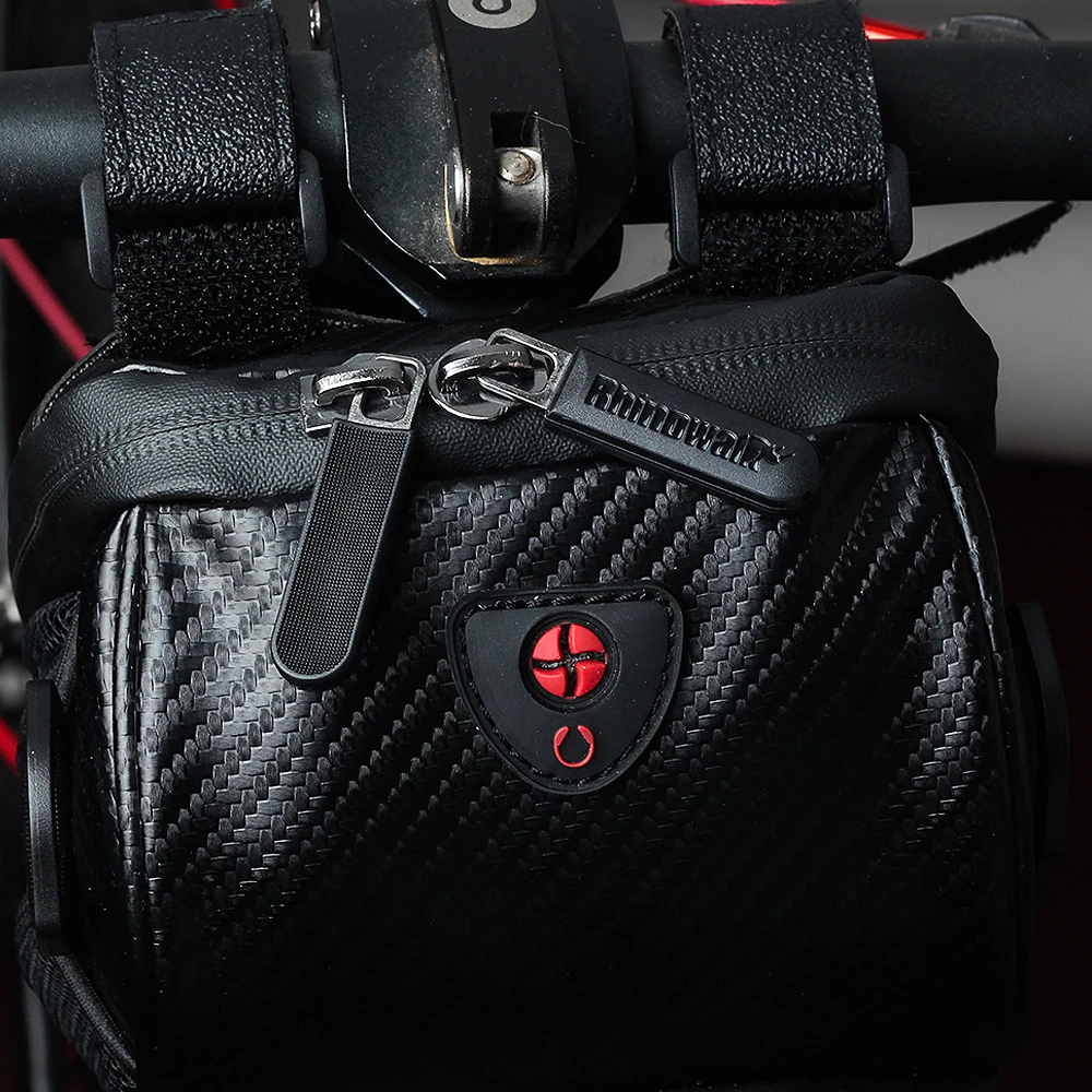 Sale RHINOWALK Bicycle Handlebar Bag Electric Bike Front Rainproof Tube Pocket Shoulder Pack Multi Phone Holder with Rain Cover 4