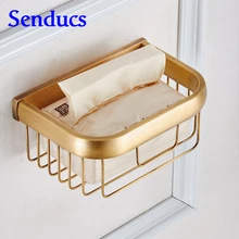 senducs античный держатель туалетной бумаги с настенным креплением Твердый латунный держатель бумаги для ванной санитарно-бумажный держатель